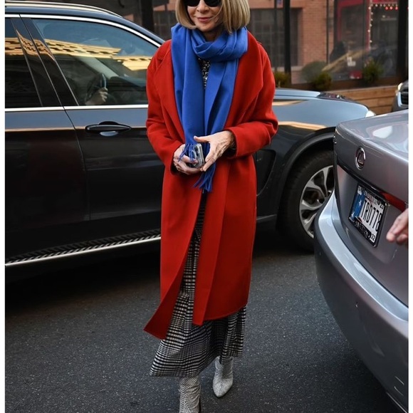 Vintage Fashion by Jill Red Belted wool coat - Picture 11 of 12